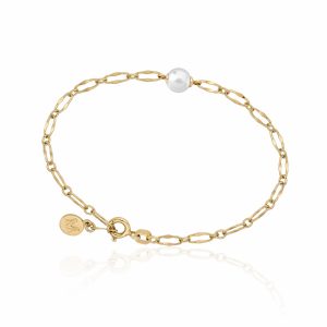 Pulsera Majorica cies eslabones oro