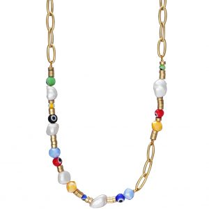 COLLAR VICEROY CHIC ACERO IP DORADO