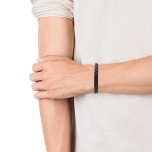 PULSERA VICEROY MAGNUM ACERO Y PIEL