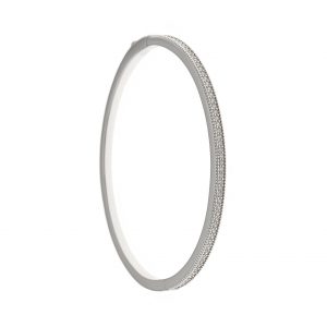 PULSERA SALVATORE RÍGIDA PLATA BAÑO RODIO CIRCONITAS