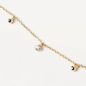 COLLAR PDPAOLA LOVE TRIANGLE PLATA BAÑO ORO