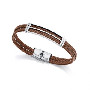 PULSERA VICEROY MAGNUM ACERO Y PIEL
