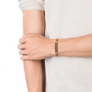 PULSERA VICEROY MAGNUM ACERO Y PIEL