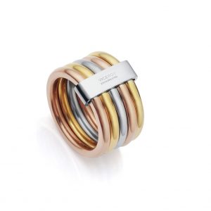 ANILLO VICEROY CHIC ACERO TRES TONOS