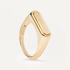 ANILLO PDPAOLA PLATA BAÑO ORO