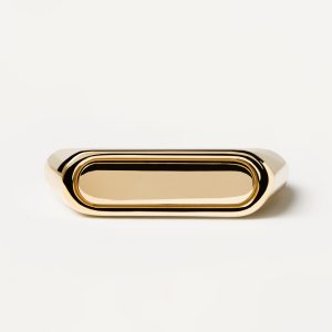 ANILLO PDPAOLA PLATA BAÑO ORO