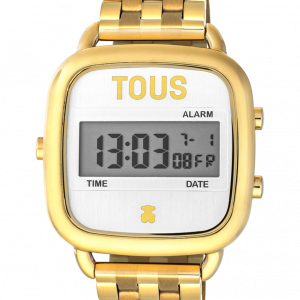 RELOJ TOUS D-LOGO ACERO IP DORADO