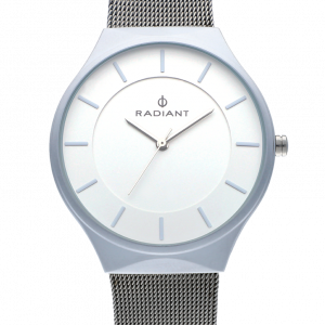 RELOJ RADIANT ESFERA BLANCA Y MALLA